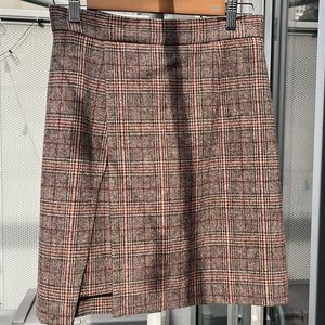 Alex Marie Wool Blend Plaid Skirt